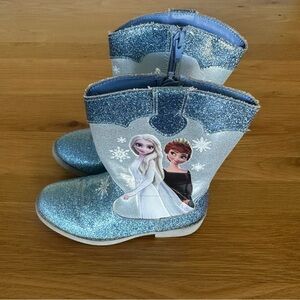 Disney Sparkling Blue Kids Boots with Characters